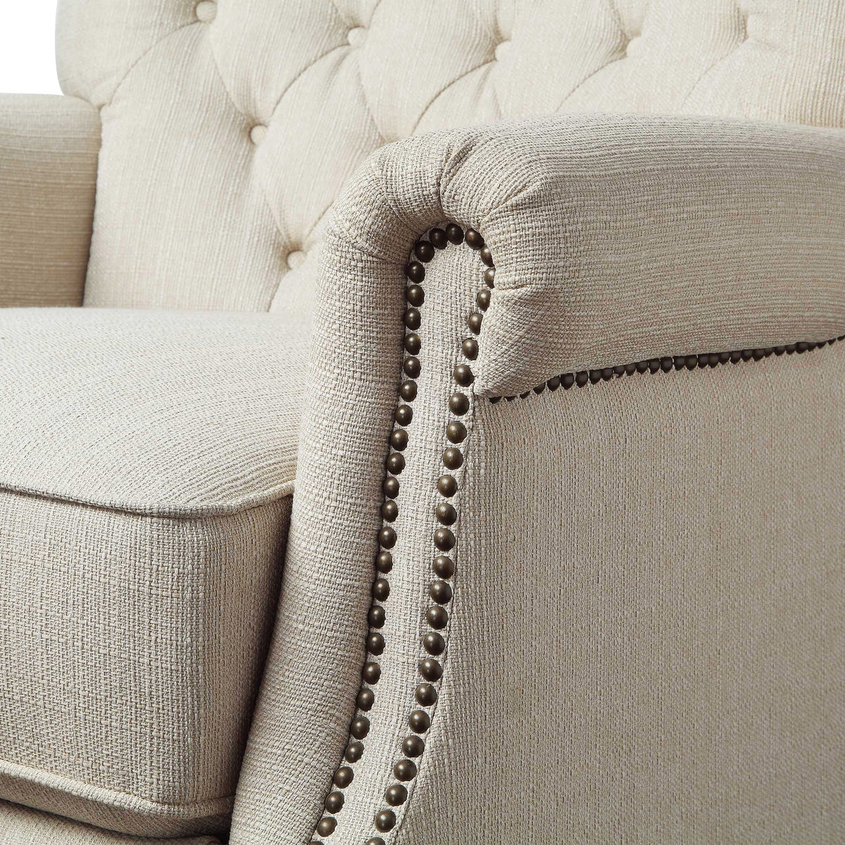 Gray Fabric Upholstery Push Back Recliner X225008