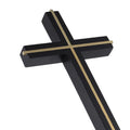 Handmade Black Gold Wooden Wall Cross U7496
