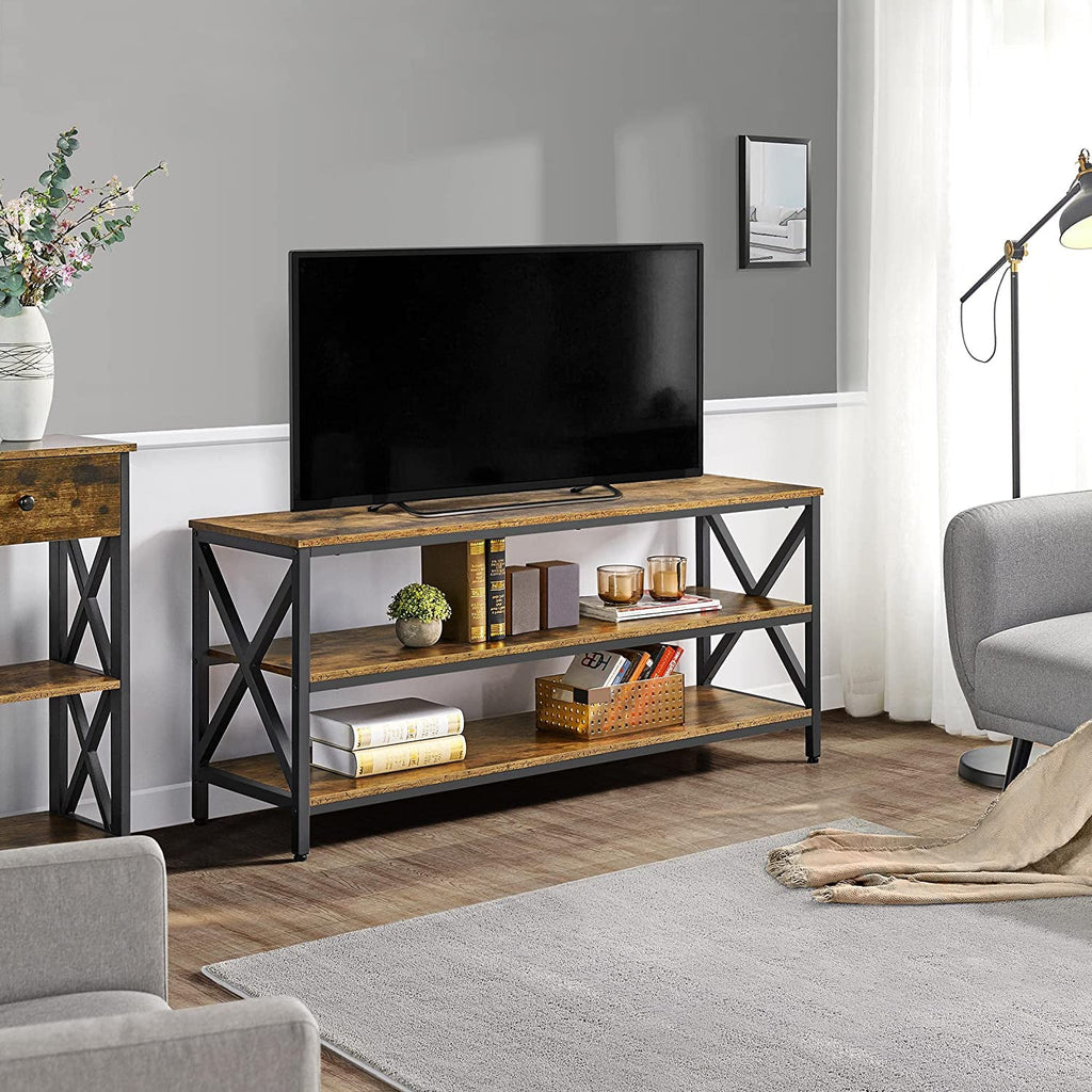 Rustic Brown 63 Inch 3 Tiers TV Stand T13147