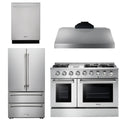 48 In. Natural Gas Range, Range Hood, Refrigerator, Dishwasher A4831
