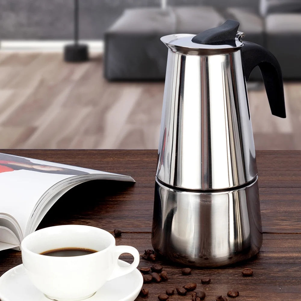 Stainless Steel Portable Espresso Coffee Maker Q40284