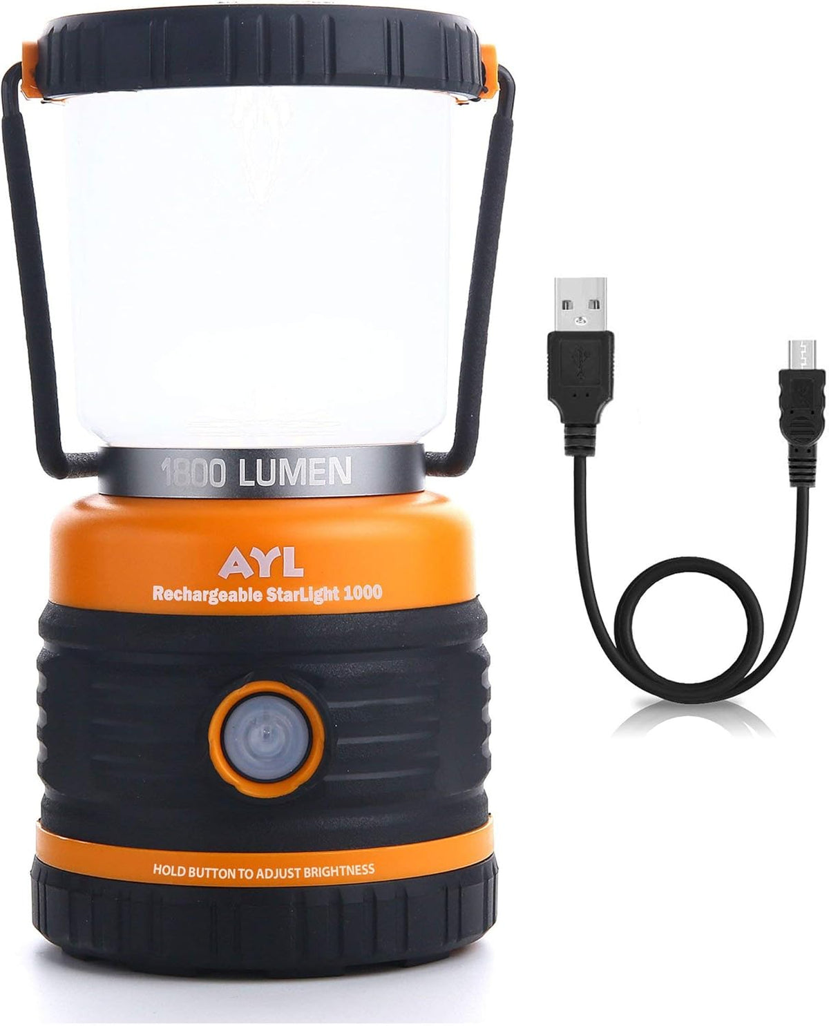 Rechargeable LED Camping Lantern 1800LM 4 Light Modes IP44 Waterproof Pack of 2 X6422