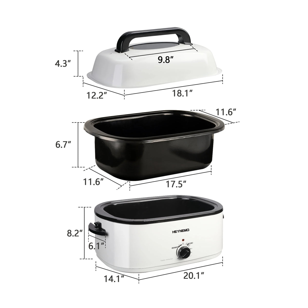 26 Quart Stainless Steel Electric Roaster Oven W369938