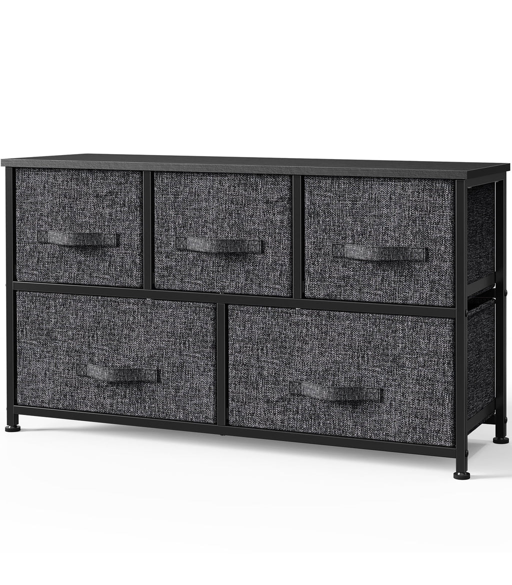 Fabric 5 Drawer Dresser Storage Tower B600231