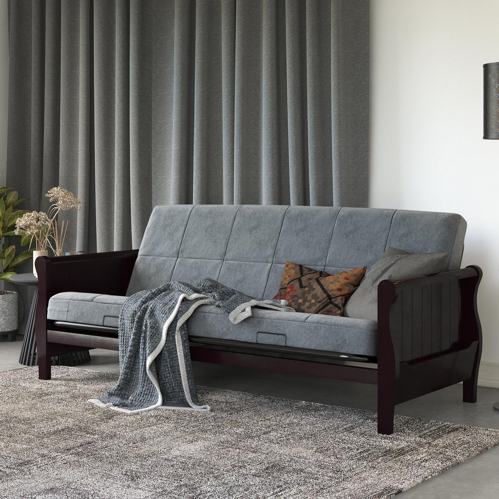 Black Full Size Quilted Microfiber Futon Mattress V7796