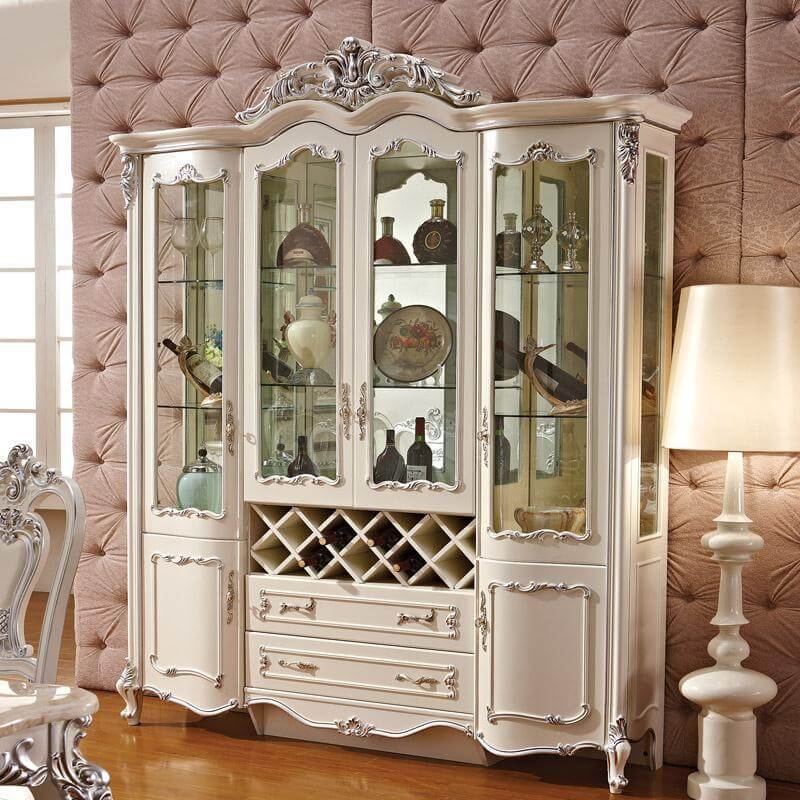 Glass Buffet with French Doors K9946