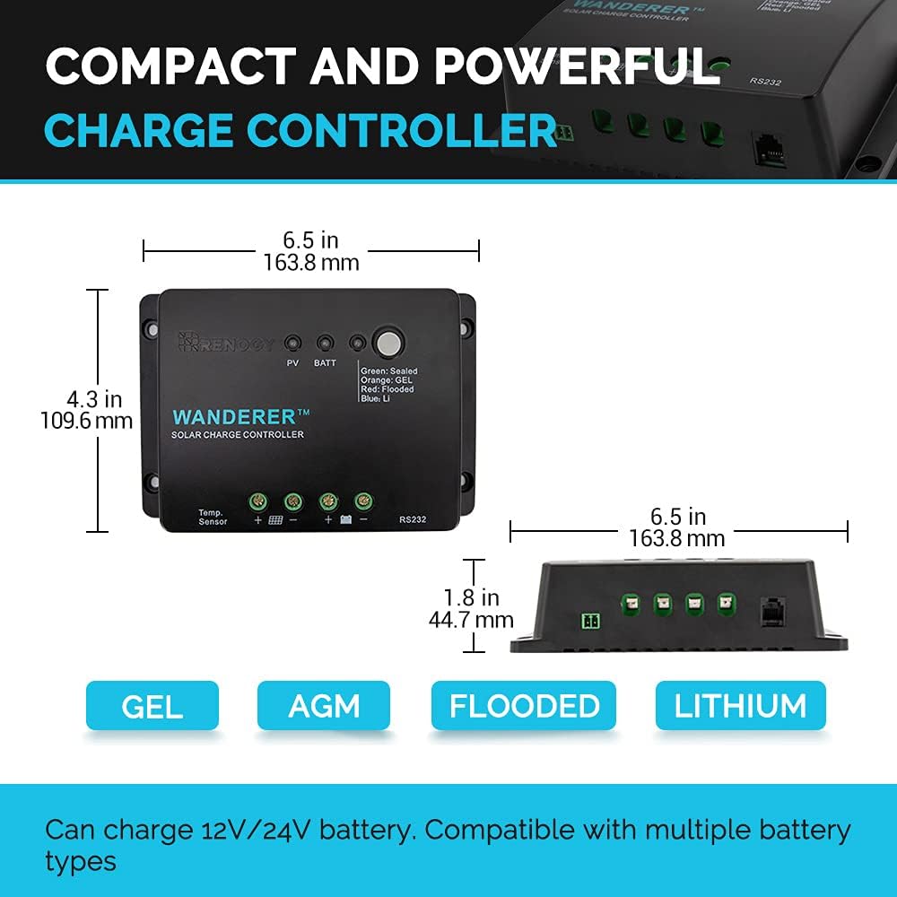 200 Watt 12 Volt Monocrystalline Solar Panel Starter Kit with 30A PWM Charge Controller P96350