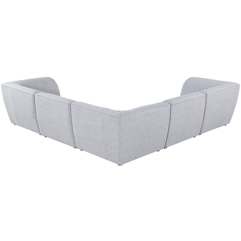 Grey Linen Textured Modular Sectional T26844