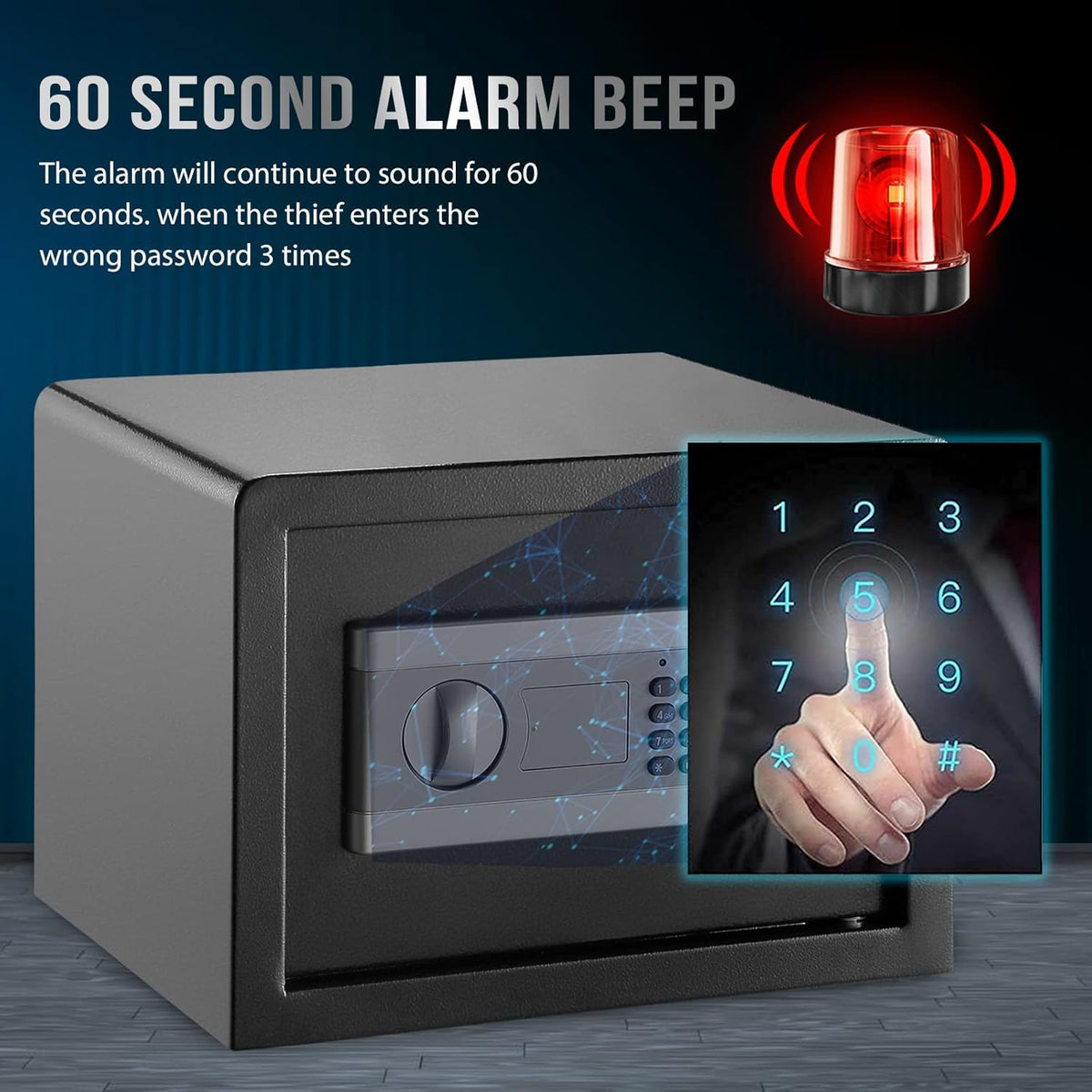 Fireproof Waterproof Safe Box with Lock and Bag P994