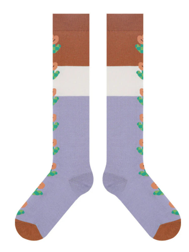 Print Knee-High Socks V729918