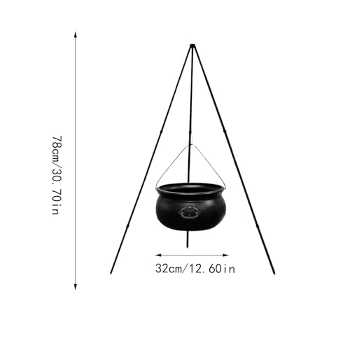 Large Plastic Witches Cauldron on Tripod with Light R999916