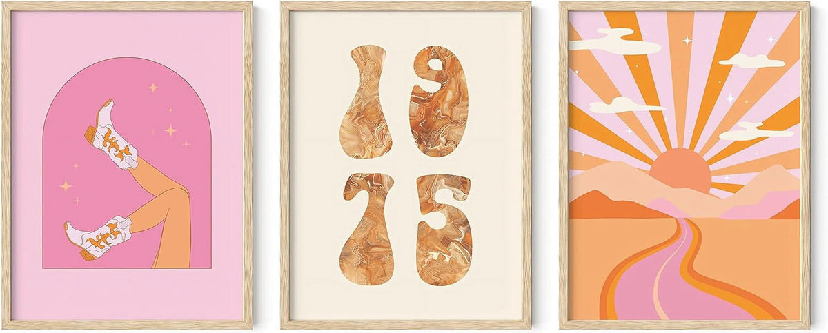 Pink Set of 3 Framed 12x16 Wall Art G2266