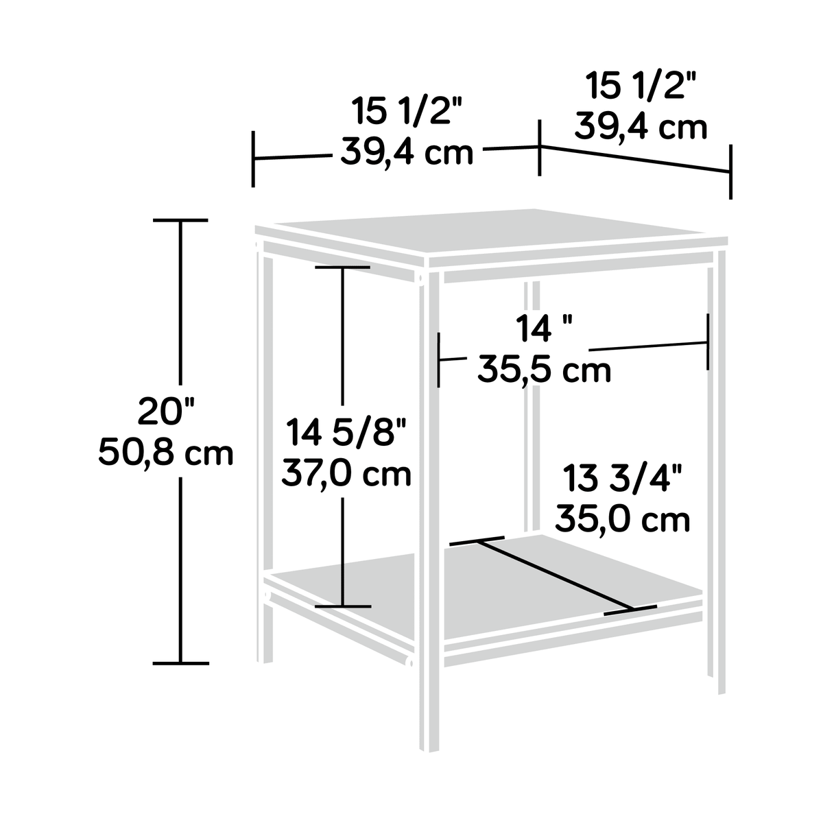 Smoked Oak Finish Side Table K960526