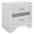 White 3 Drawer Wood Nightstand I85215