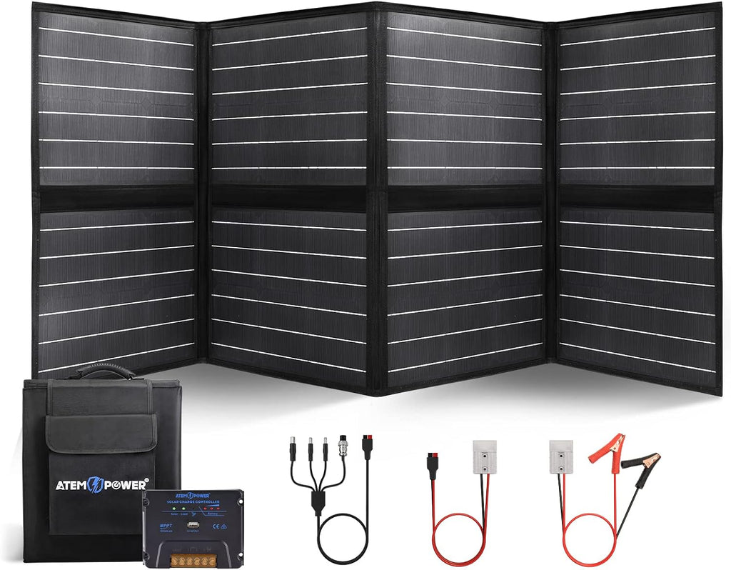200W Portable Foldable Monocrystalline Solar Panel with 20A MPPT Charger Controller U2204