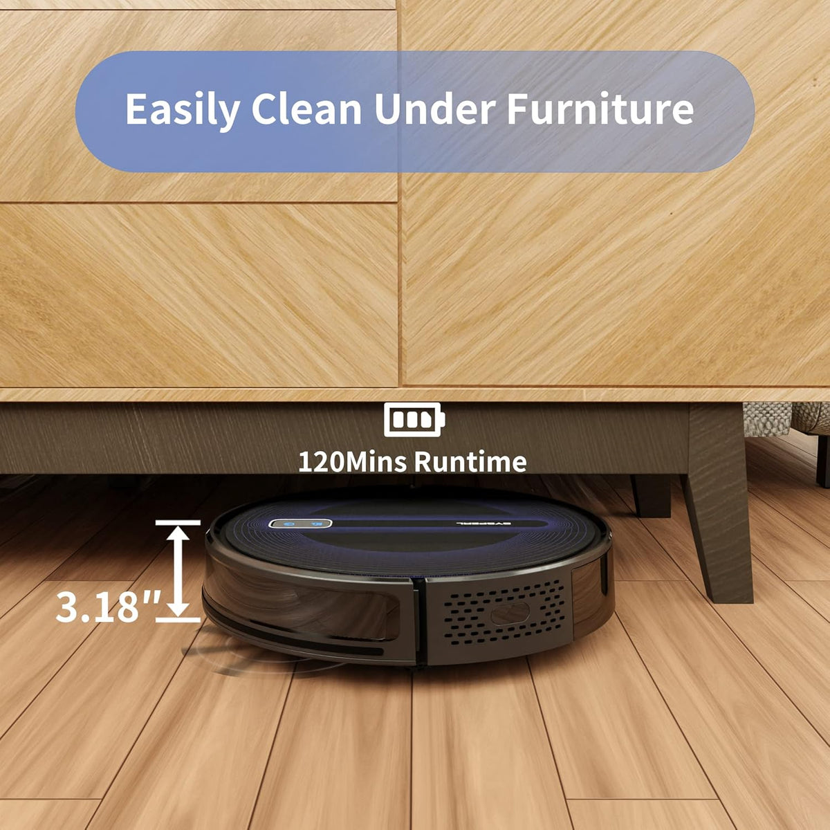 2600Pa Wi-Fi Robot Vacuum Cleaner with Carpet Detection O99061