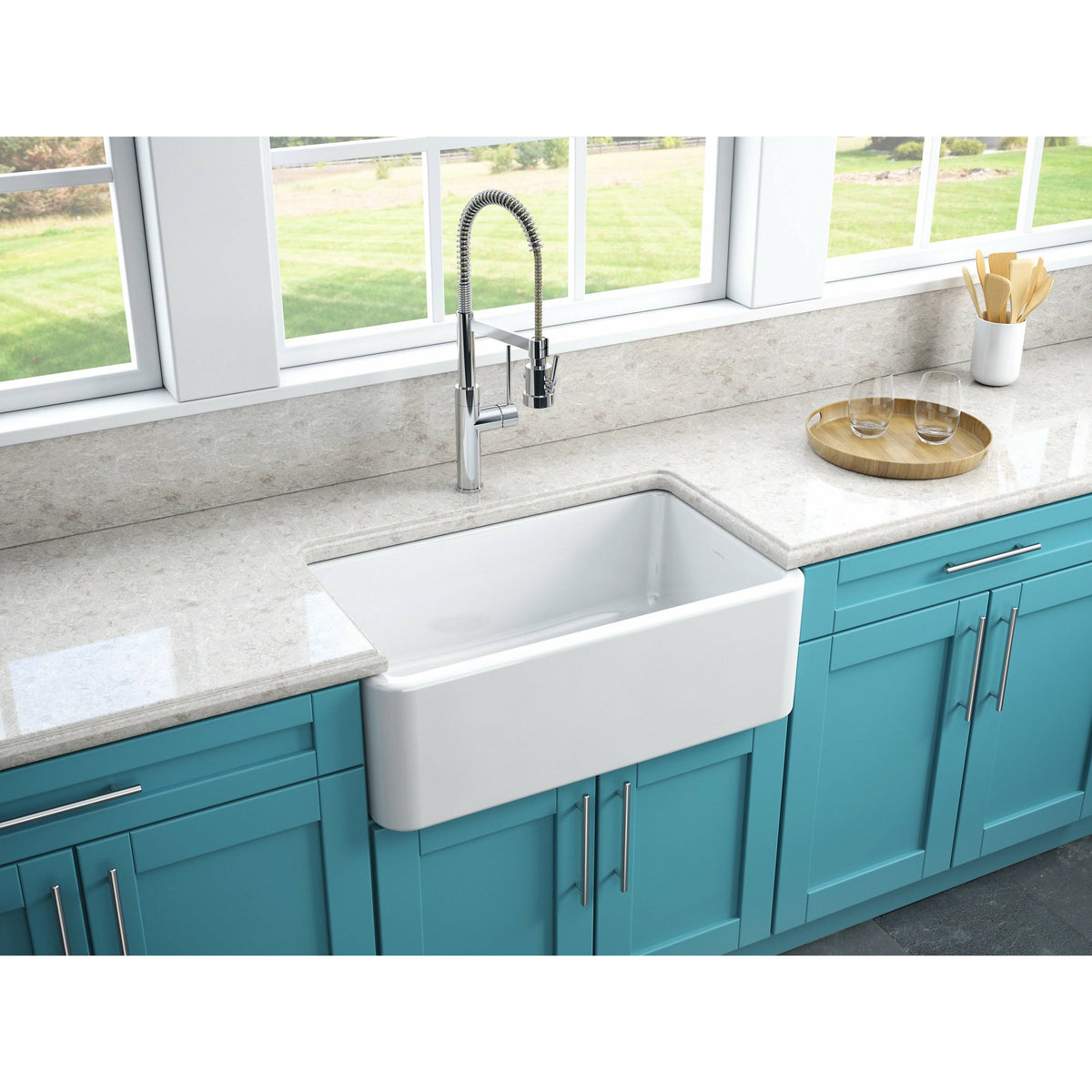 30x22 Reversible Fireclay Farmhouse Sink I260454