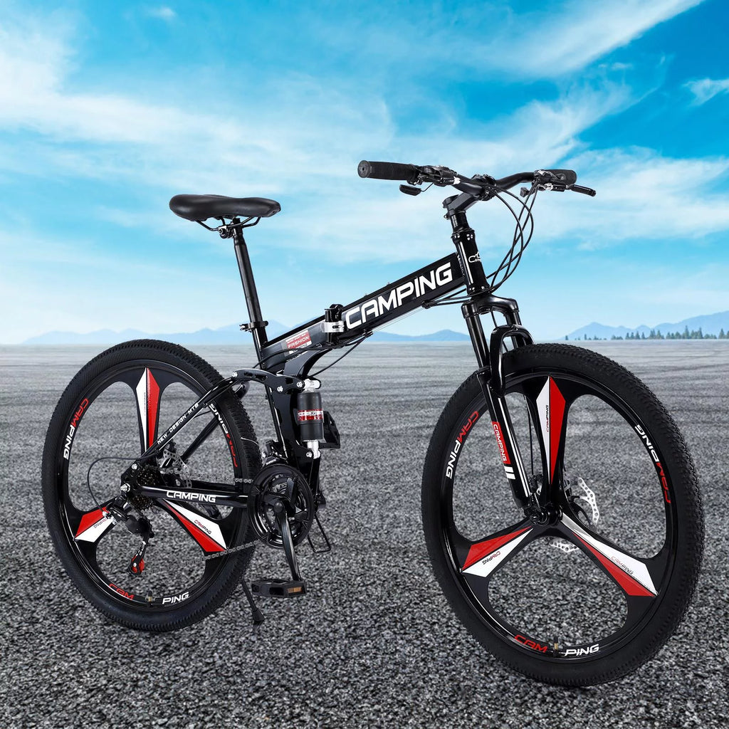 21-Speed Steel Mountain Bike, 26 Foldable Black H923