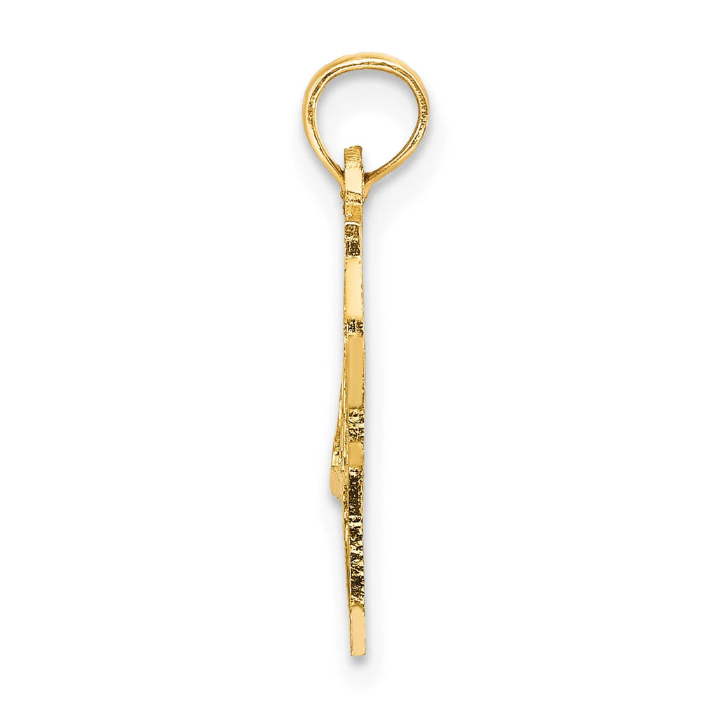 14K Yellow Gold New York State Pendant Charm Necklace 16'' Y514847