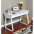 Glass Computer Desk with Drawers W406036