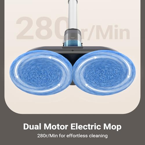 Electric Spin Mop with LED Headlight, Gray H95804