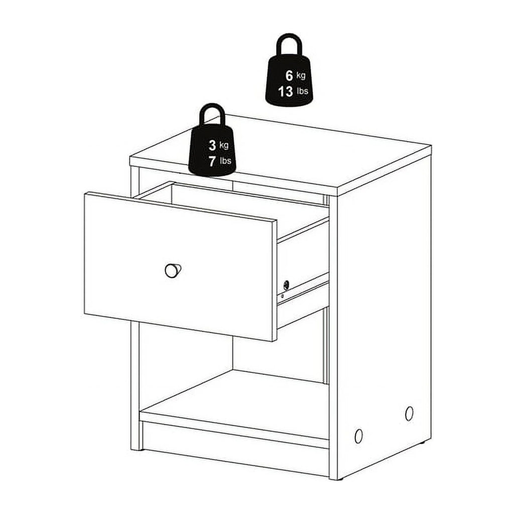 2 Piece 1 Drawer Nightstand Set G244388