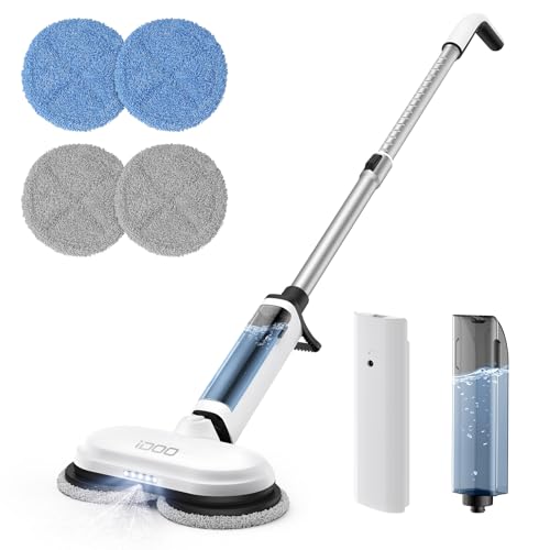 Electric Spin Mop with LED Headlight, Gray H95804