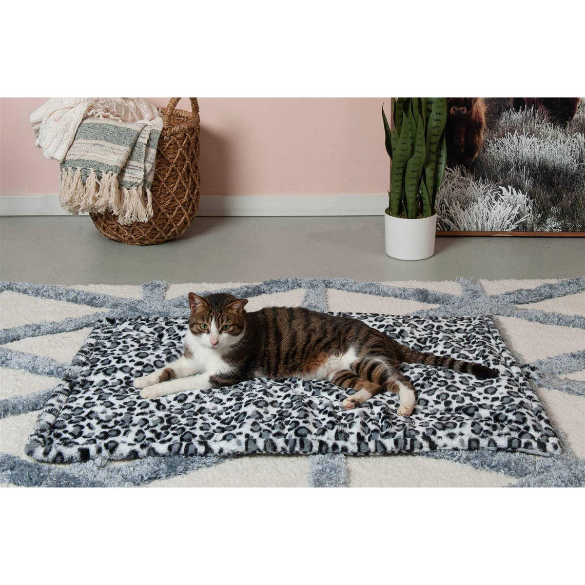 Faux Fur Self-Warming Pet Bed Mat J631060