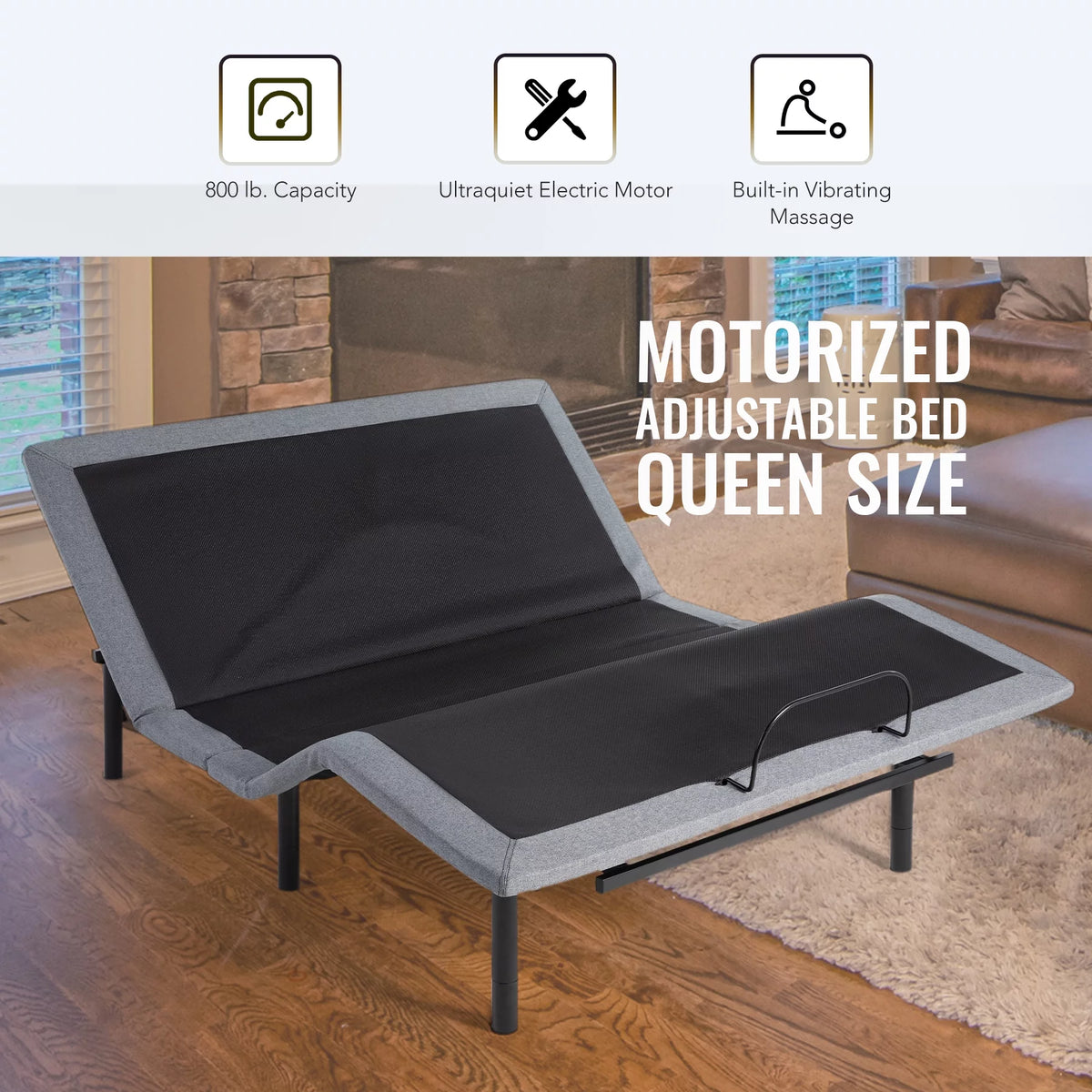 Queen Size Motorized Bed Frame with Remote M59684