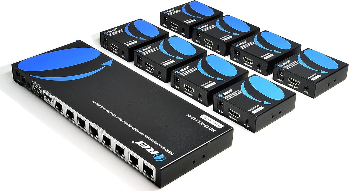 1x4 HDMI Extender Splitter Over CAT6/7 1080P Black T5816