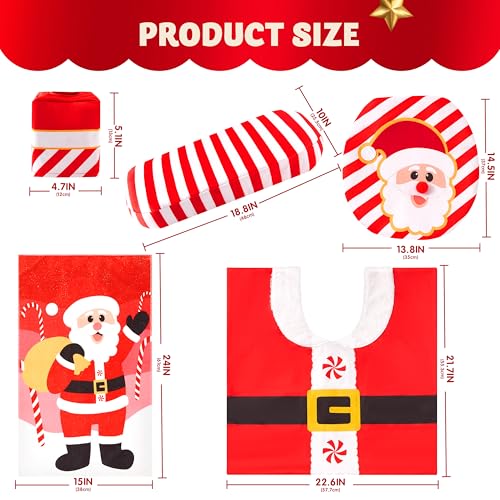 5 Pieces Christmas Bathroom Decoration Set B18114