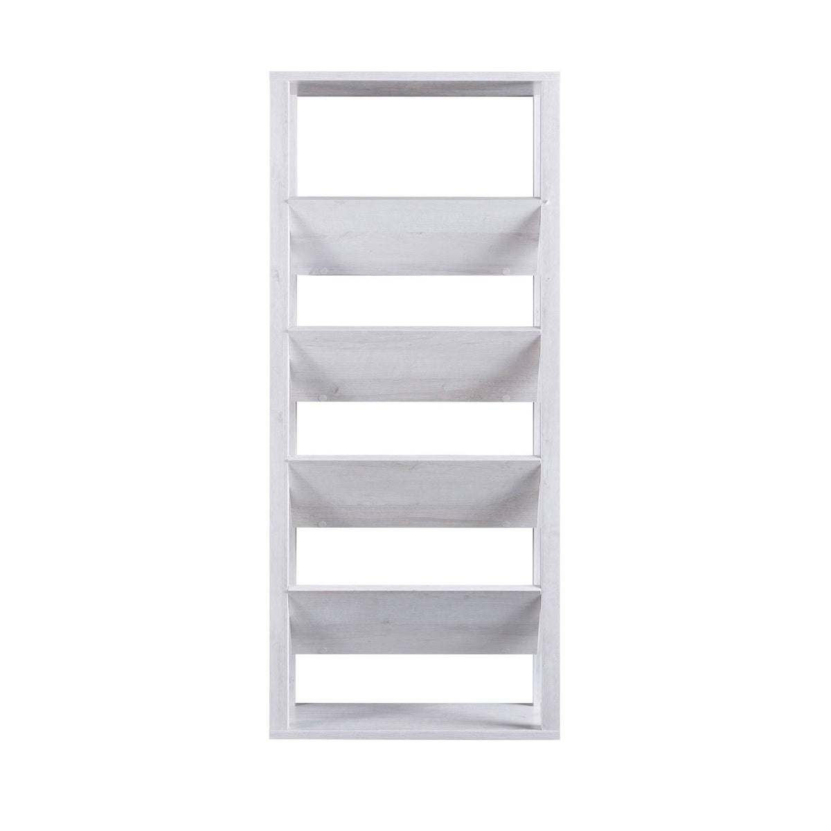 White 6 Shelf Bookshelf V3446
