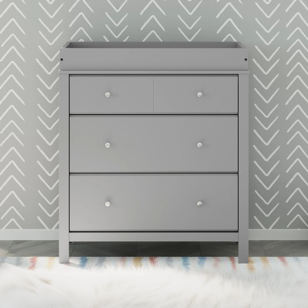 White 3 Drawer Changing Dresser G425