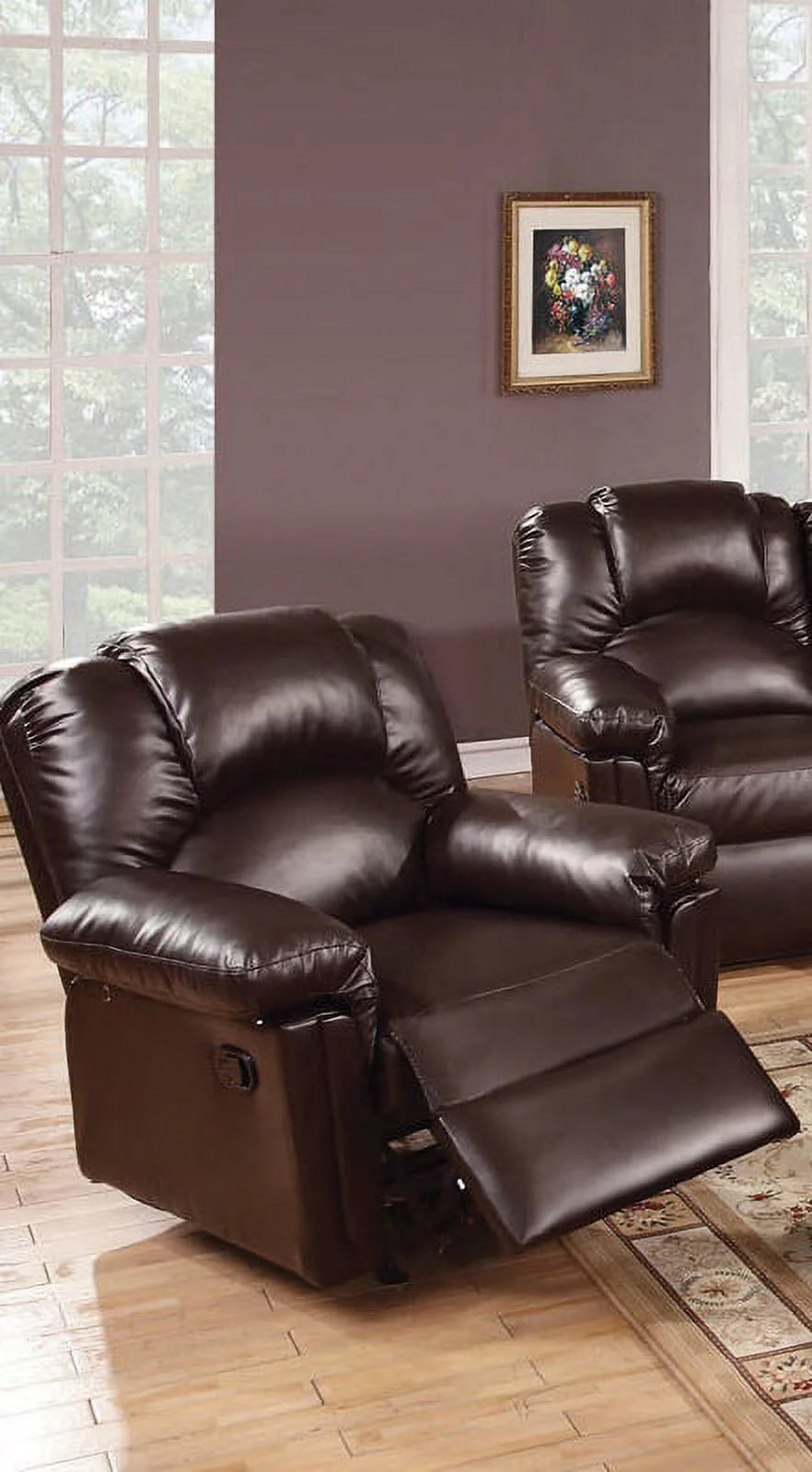 Brown Bonded Leather Recliner Chair R988539