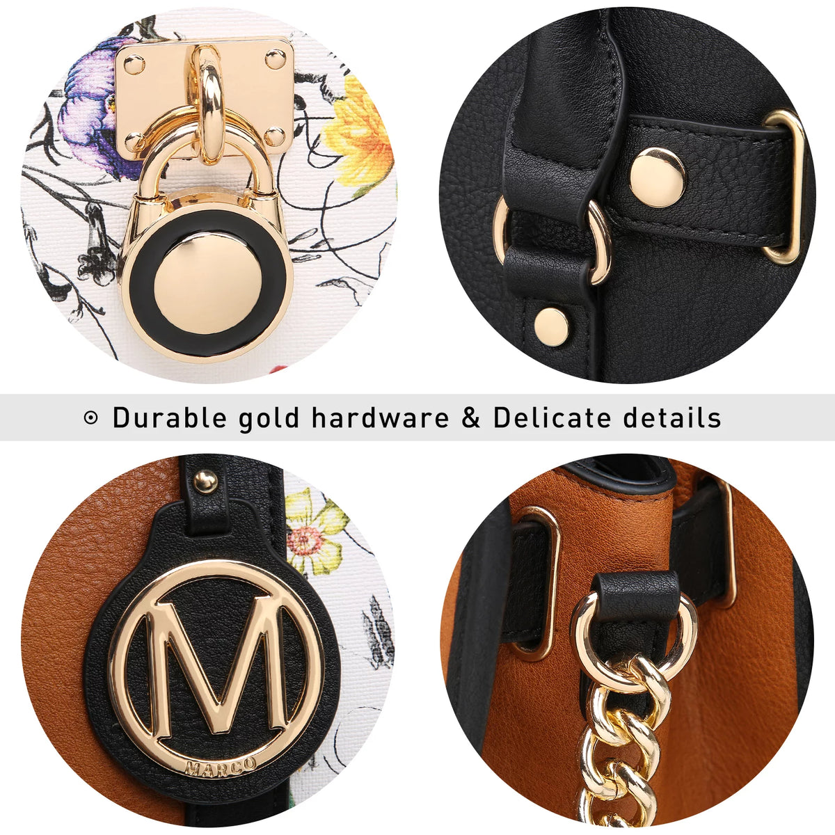 Women Two tone Satchel Handbags Purses Tote with Wallet 2pcs Bag Set D16338