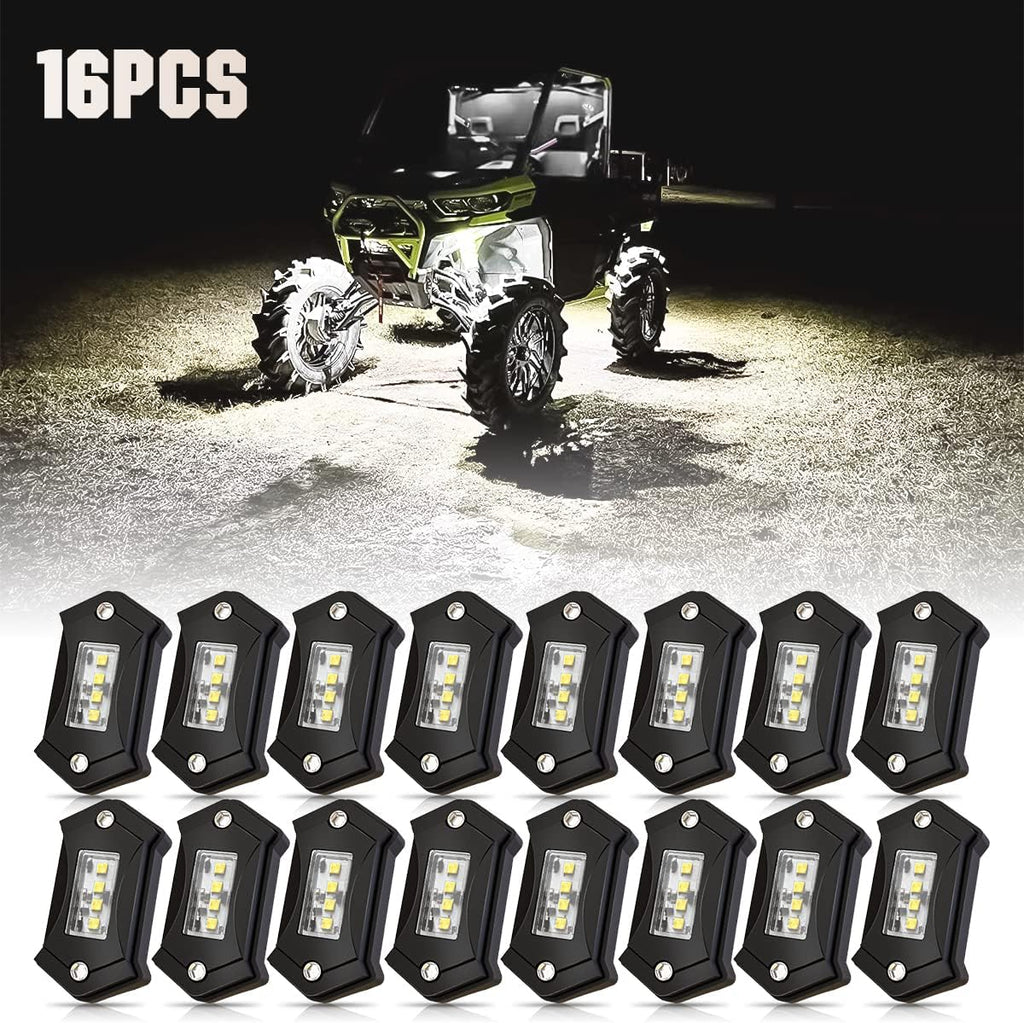 White LED Rock Lights 20PCS Waterproof X718974