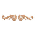 Unfinished Hand Carved Solid Cherry Wood Onlay B983628