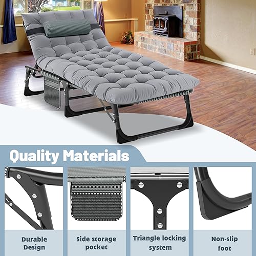 5-Position Folding Chaise Lounge Chair S653