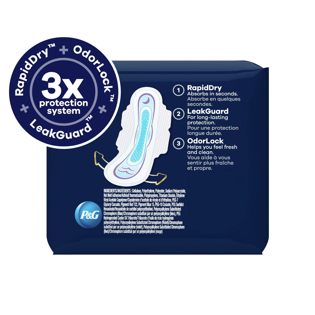 Ultra Thin Overnight Pads with Wings, Size 4, 50 CT P129279