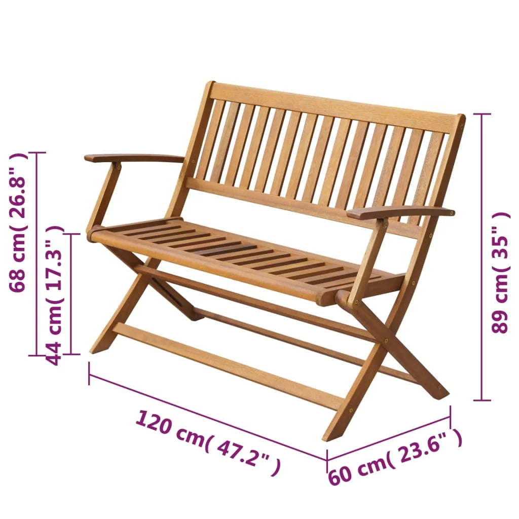 Solid Acacia Wood Patio Bench C16802
