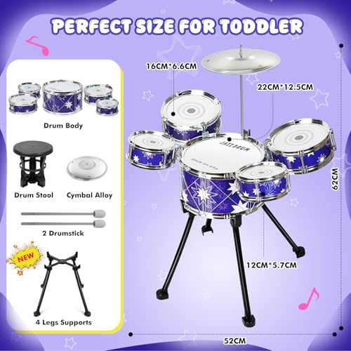 Kids Jazz Drum Set with Stool I187