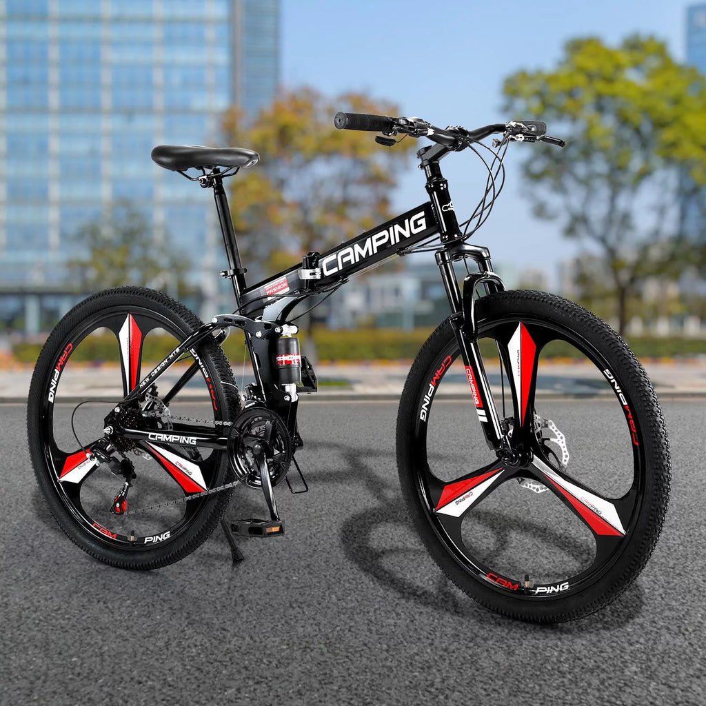 21-Speed Steel Mountain Bike, 26 Foldable Black H923