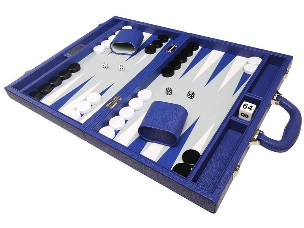Indigo Blue 16-Inch Backgammon Set H77050