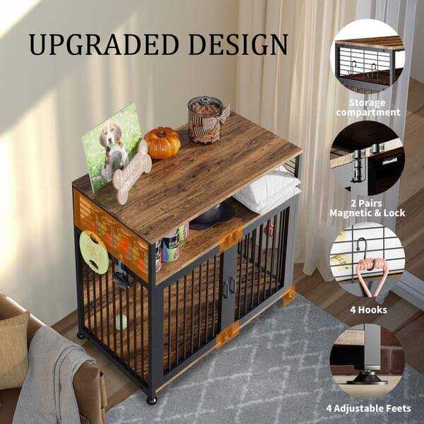 41 in. Heavy Duty Dog Crate Furniture P981