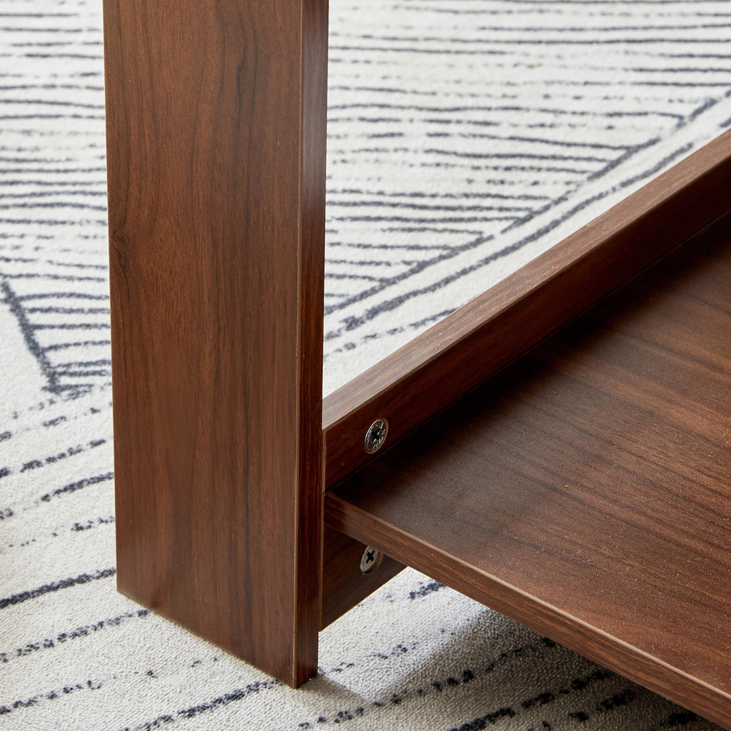 2-Tier Wood Coffee Table with Storage Z176059