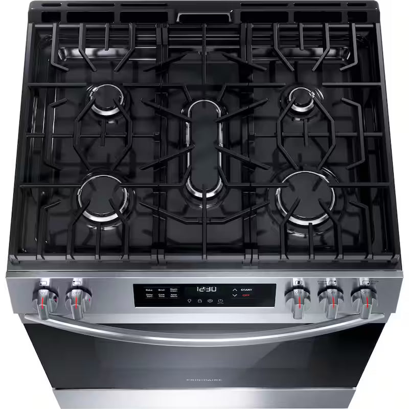 5 Burner Front Control Gas Range with Steam Clean in Stainless Steel Z31428