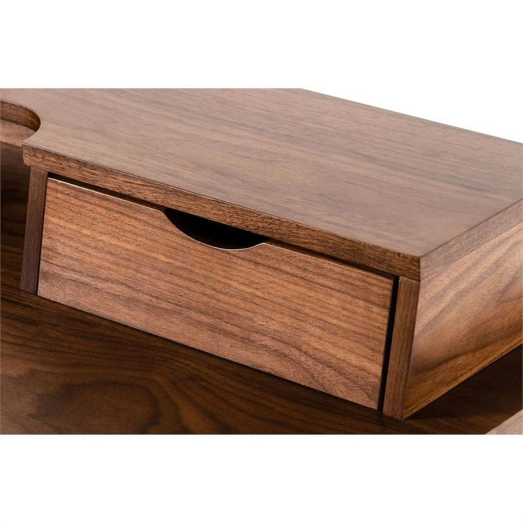 48" Rectangular Solid Wood Office Desk in Walnut Q400206