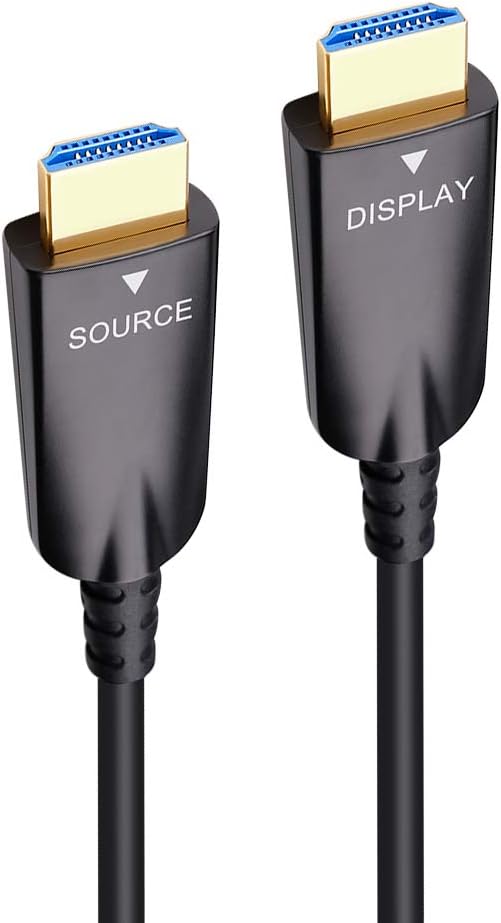 328 Feet Fiber Optic HDMI Cable 4K 30Hz 1080p 60Hz Black T8393