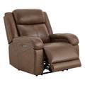 Genuine Leather Power Recliner Chair with Power Headrest T623