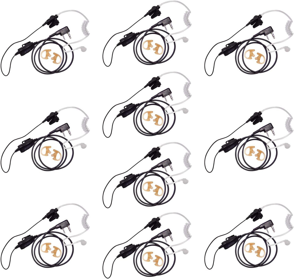 Noise Cancelling Earpiece with Microphone 10 Pack L518